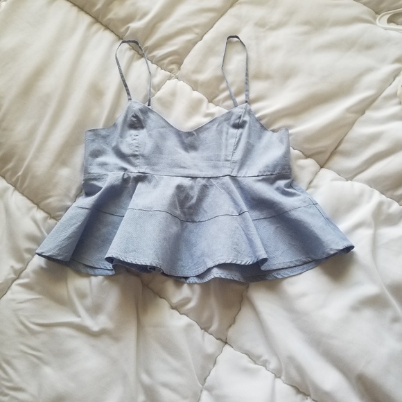 Blue peplum crop top - Picture 5 of 5